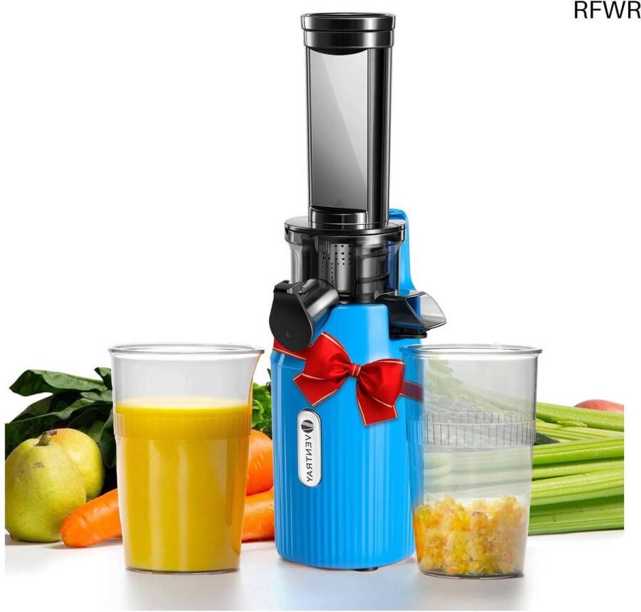 RFWR Compacte Slow Juicer met 60 RPM – Gezonde Sapcentrifuge voor Vitaminenrijk Sap