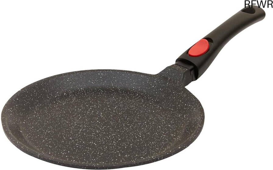 RFWR Crêpepan 24 Cm met Afneembare Handgreep Geschikt voor Alle Warmtebronnen PFOA-Vrij Aluminium