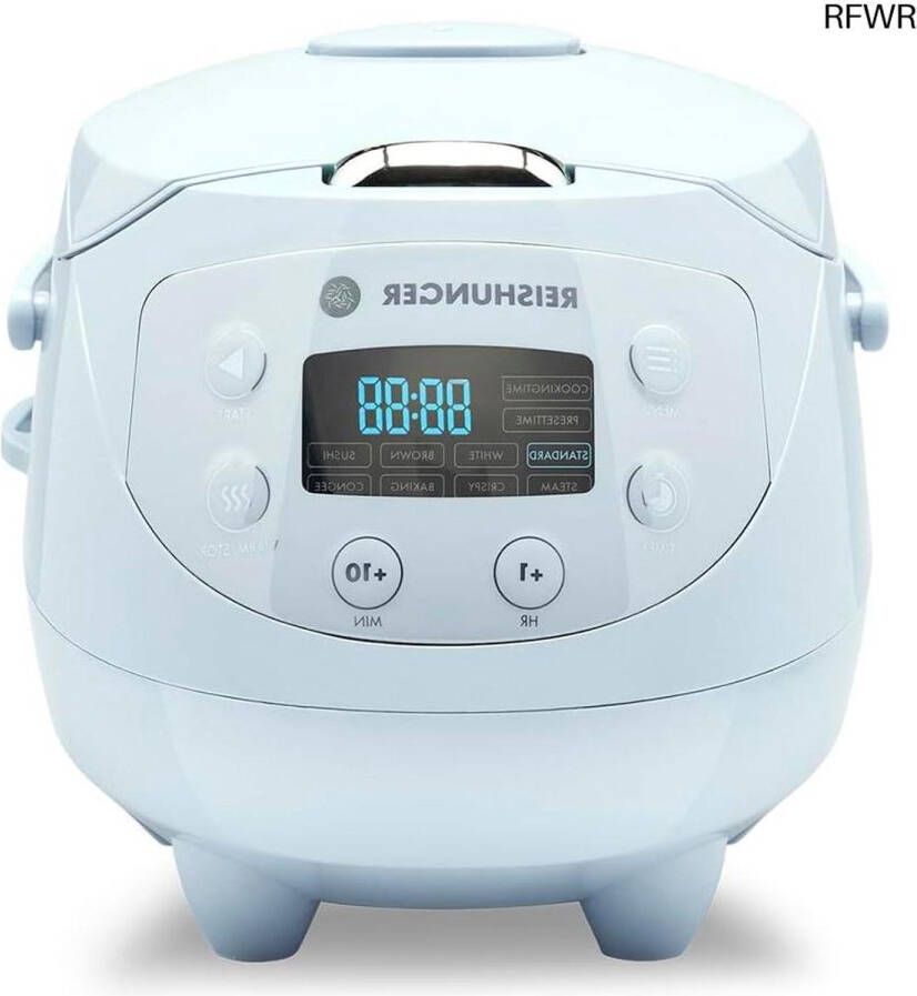 RFWR Digitale rijstkoker 0 6L Multikoker met 8 programma's en 7-fasen technologie voor perfect gekookte rijst