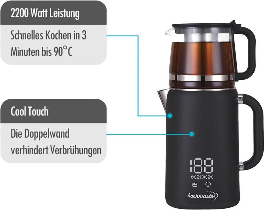 RFWR Digitale theemachine met temperatuurcontrole traditionele theekoker voor perfect thee