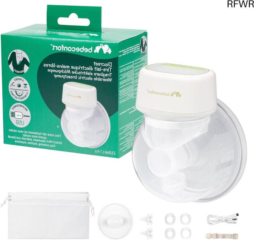 RFWR Discreet Handsfree Elektrische Borstkolf Stil en Comfortabel Kolfapparaat met 3 Modi en 15 Intensiteitsinstellingen