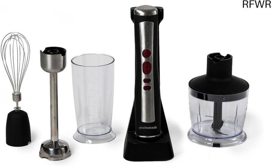 RFWR Draadloze Staafmixer Set met Maatbeker en Hakmolen Oplaadbaar Multifunctioneel