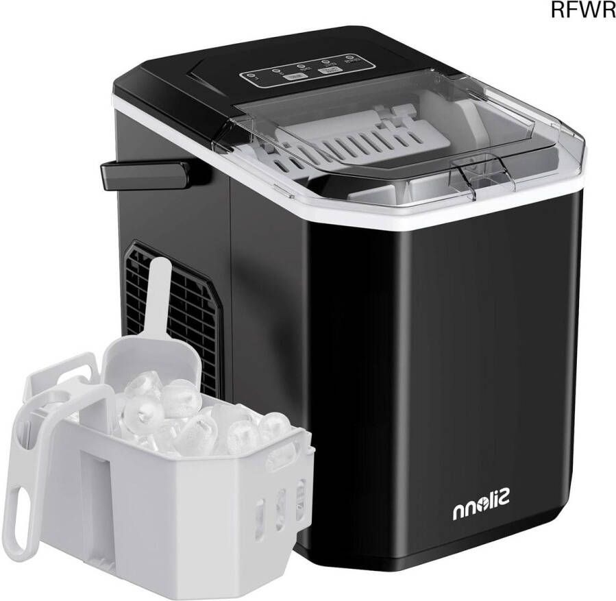 RFWR Draagbare IJsblokjesmachine zelfreinigend en compact 9 ijsblokjes in 6 minuten