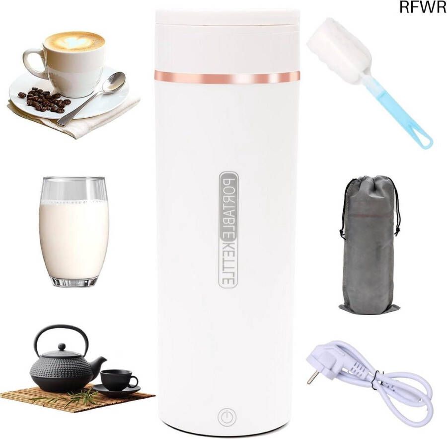 RFWR Draagbare Mini Waterkoker 3-in-1 met Instelbare Temperatuur Ideaal voor Reizen Camping en Thuisgebruik