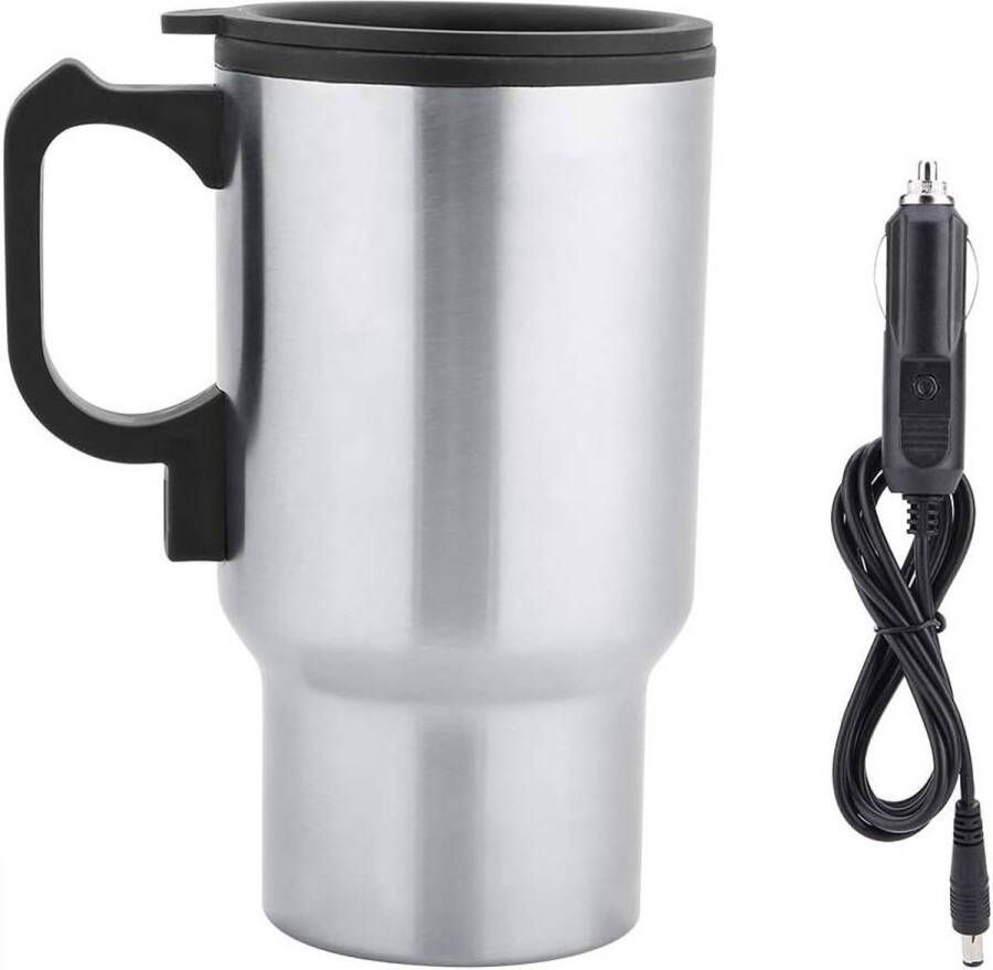 RFWR Draagbare Waterkoker voor Auto 450ml Elektrische Reis Mok en Koffiehouder voor onderweg