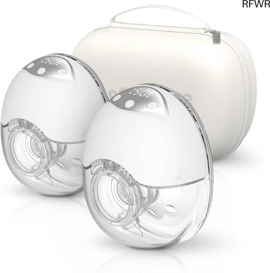 RFWR Dubbele Elektrische Draadloze Borstkolf met 4 Modi en 12 Niveaus Handsfree en Draagbaar