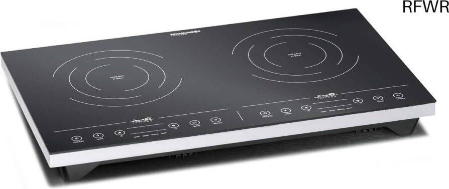 RFWR Dubbele inductiekookplaat met LED-display – 2 kookzones met touch-control