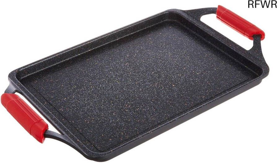 RFWR Eco-vriendelijke Braadpan en Grillplaat 43 x 25 cm van Gegoten Aluminium met Anti-aanbaklaag