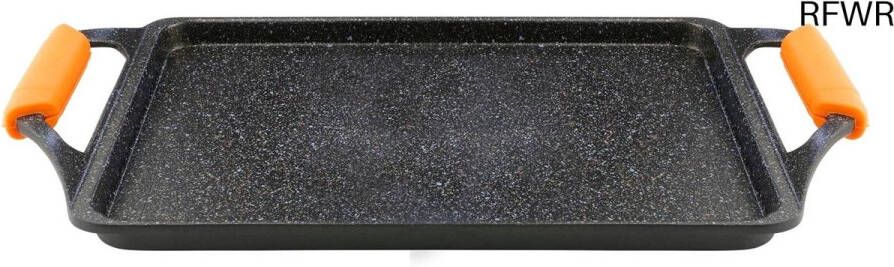 RFWR Ecochef Titanium Inductie Grillplaat 37 x 25 cm Milieuvriendelijk en Antiaanbak