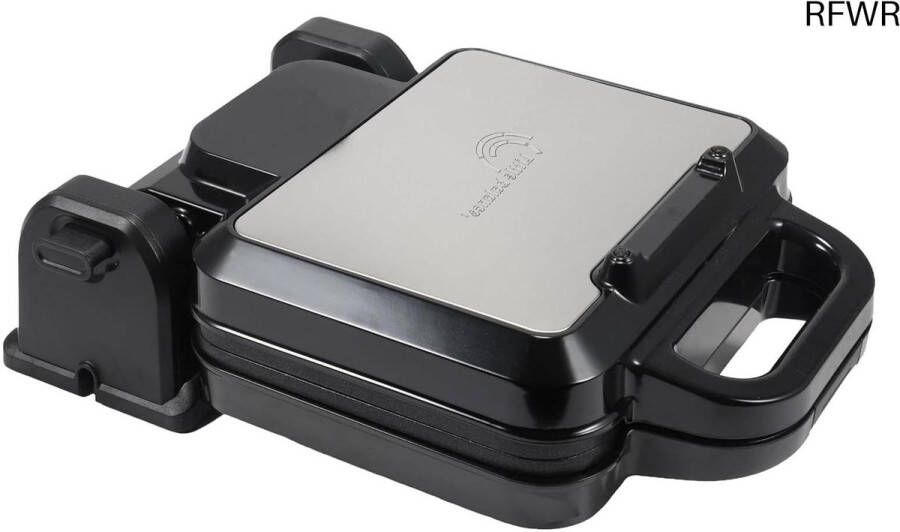 RFWR Elektrisch Wafelijzer met Roterende Sokkel voor Perfecte Belgische Wafels 1200 W PFAS-vrij Antiaanbaklaag