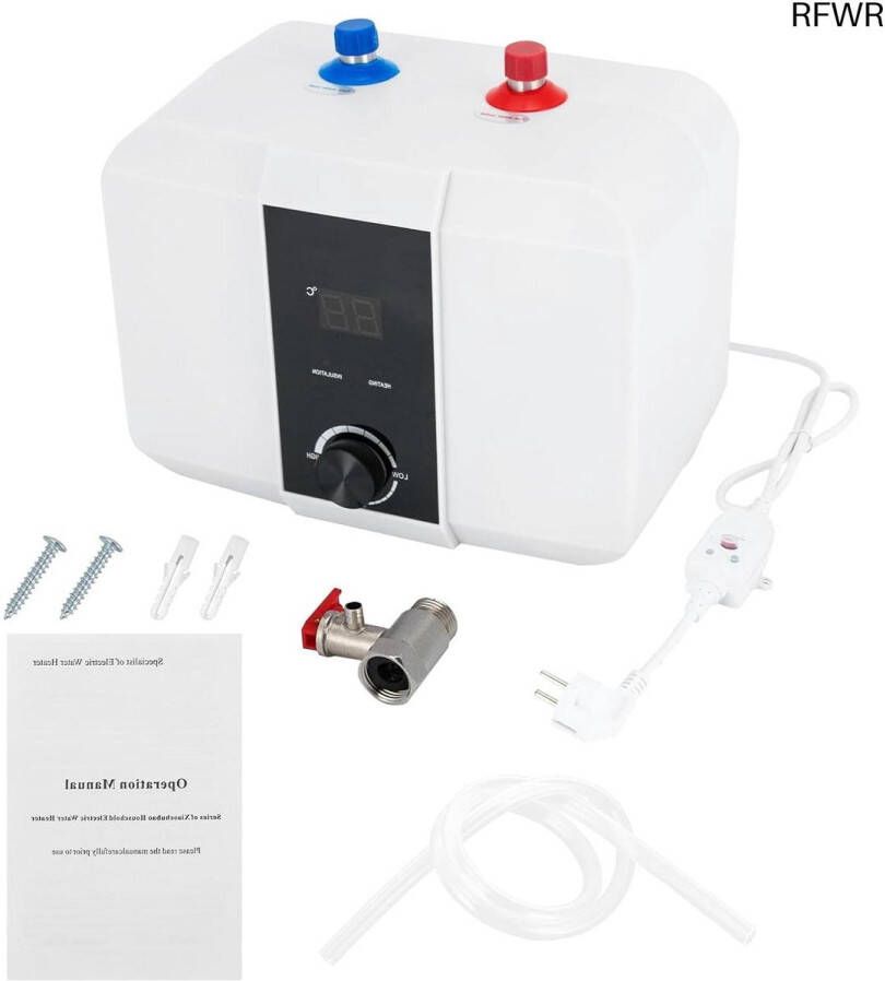 RFWR Elektrische boiler 6 liter met temperatuurweergave en veiligheidsventiel