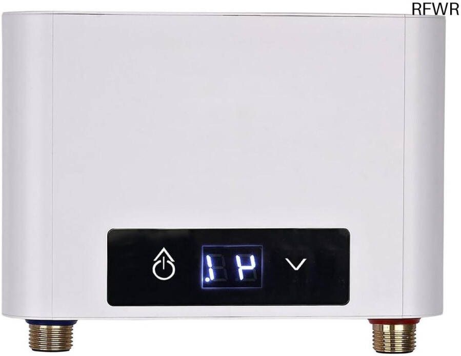 RFWR Elektrische doorstroomboiler 3500 W met regelbare temperatuur en LED-weergave voor keuken en badkamer