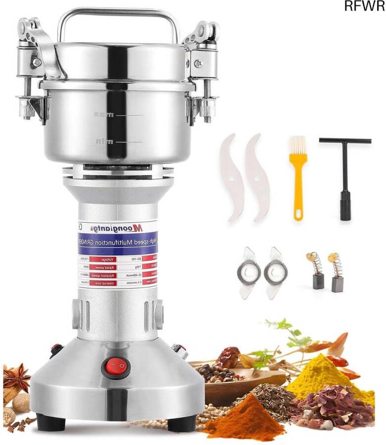 RFWR Elektrische Graanmolen 150g Roestvrij Staal Voor Gedroogde Materialen