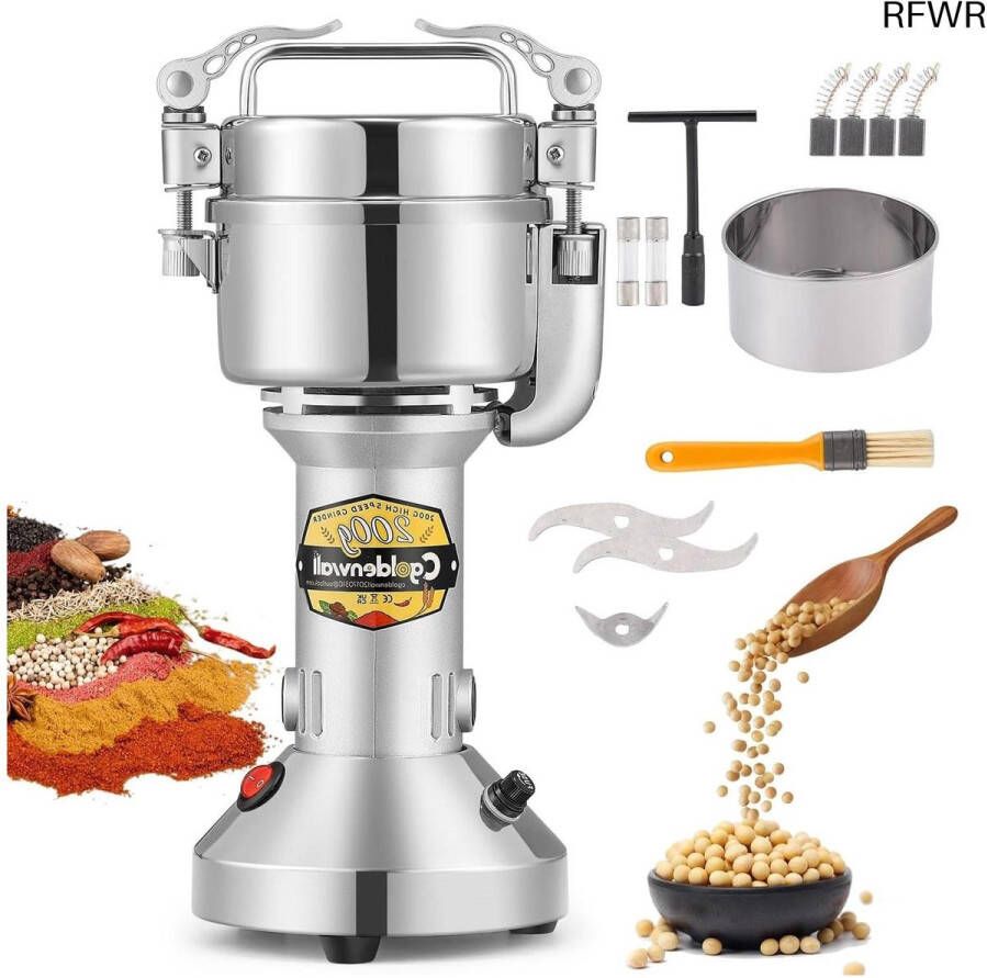 RFWR Elektrische graanmolen voor droge levensmiddelen – 200 g