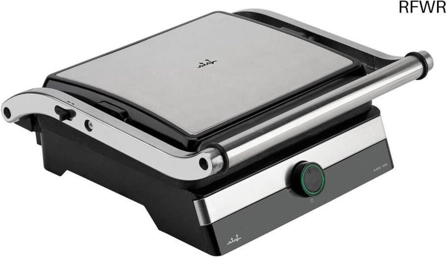 RFWR Elektrische Grill met Antiaanbaklaag en Kantelbaar Deksel – 2000W Grillplaat voor Snacks Vlees Groenten