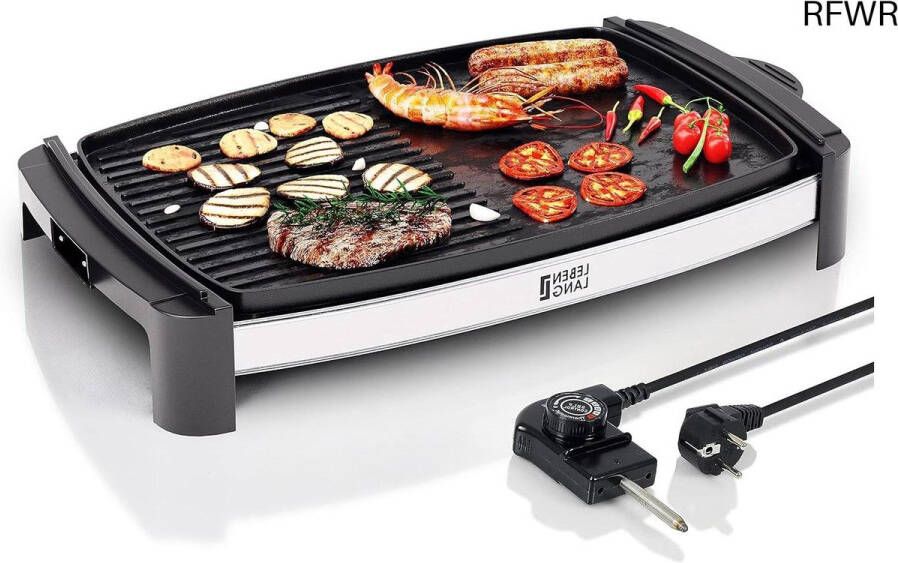 RFWR Elektrische grillplaat 2200 Watt Draagbare BBQ voor Binnen en Buiten Tepaniaky Tafelgrill voor 4-8 Personen