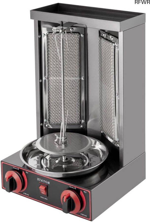 RFWR Elektrische Kebab Machine Verticale Dönergrill met Temperatuurinstelling 3000W