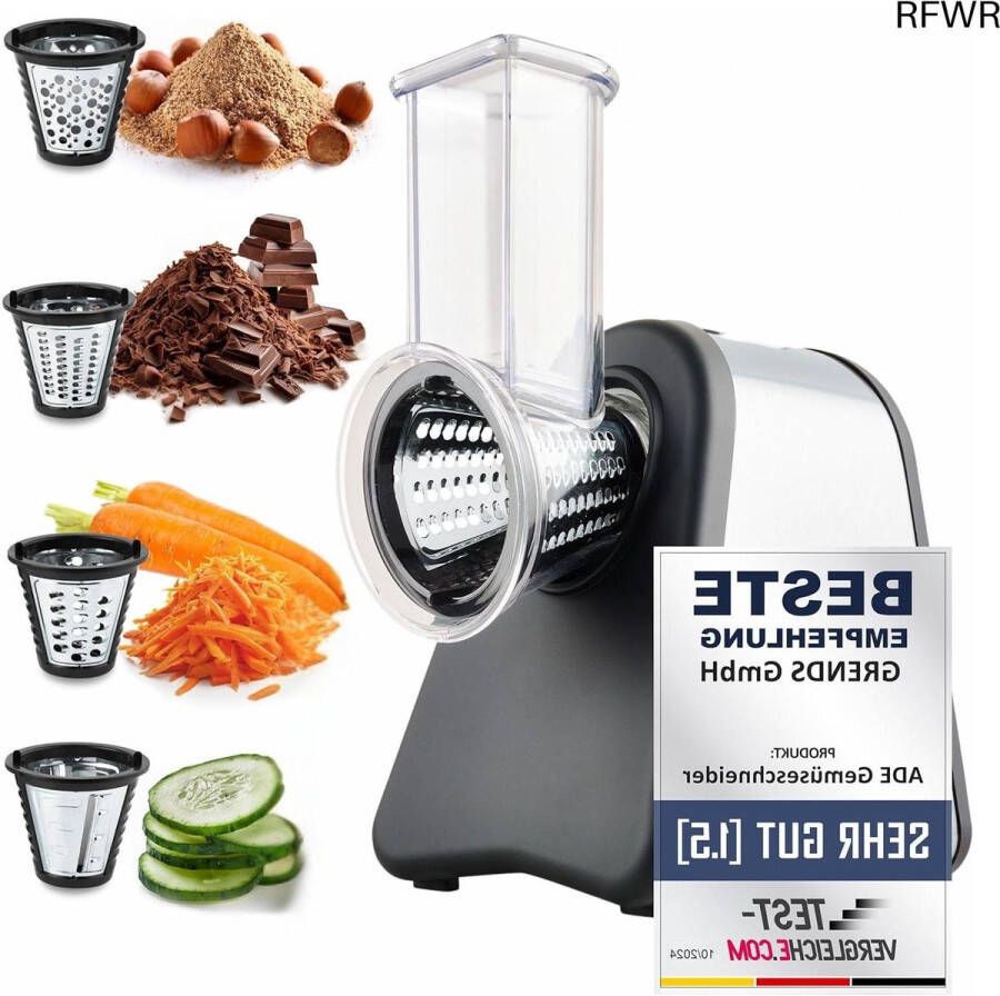 RFWR Elektrische Keukenrasp met 500 Watt Vermogen Multi-functie Groente- en Kaasrasp