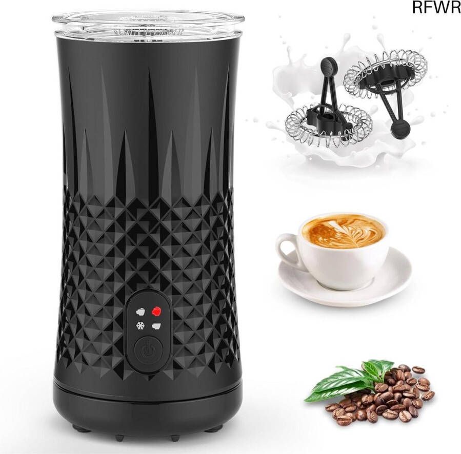 RFWR Elektrische melkopschuimer 4-in-1 met automatische functie en warme koude schuimopties