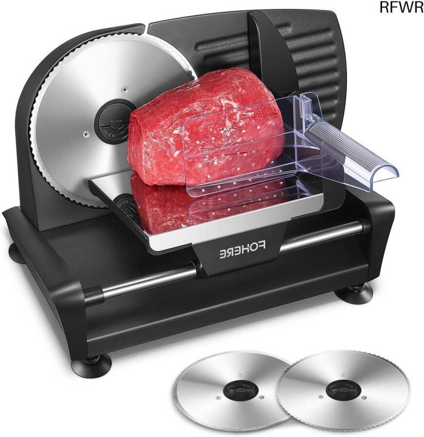 RFWR Elektrische snijder voor thuisgebruik Professionele broodsnijmachine met instelbare dikte en afneembaar lemmet