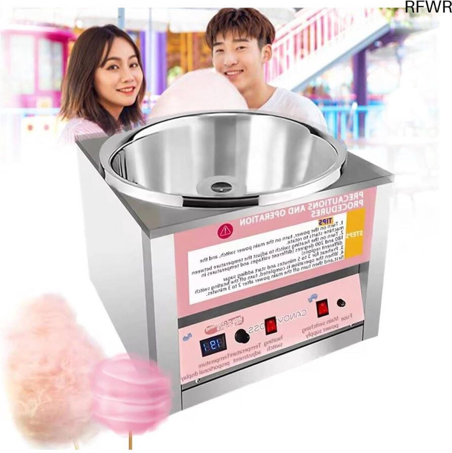 RFWR Elektrische Suikerspinmachine 1200W met Digitale Temperatuurregeling voor Feestjes en Evenementen