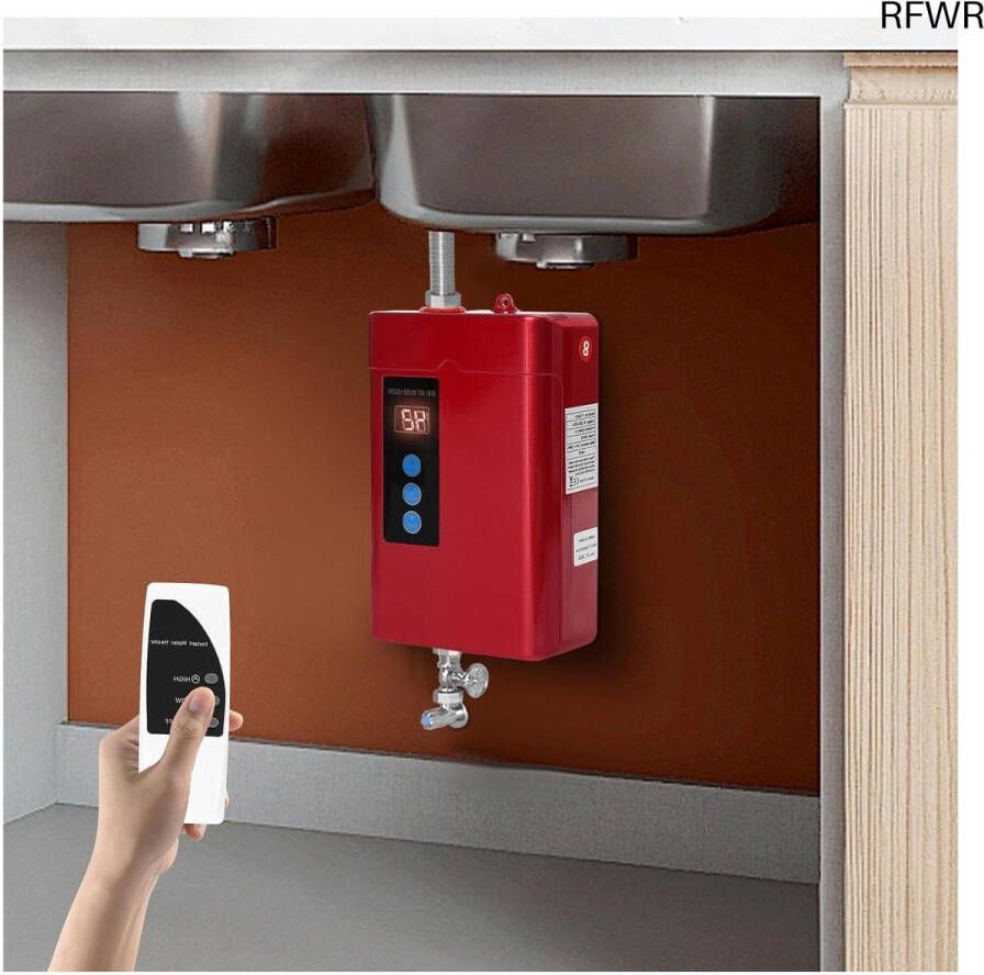 RFWR Elektronische Boiler 5 Liter Compacte Doorstroomboiler met Oververhittingsbeveiliging en Temperatuurweergave
