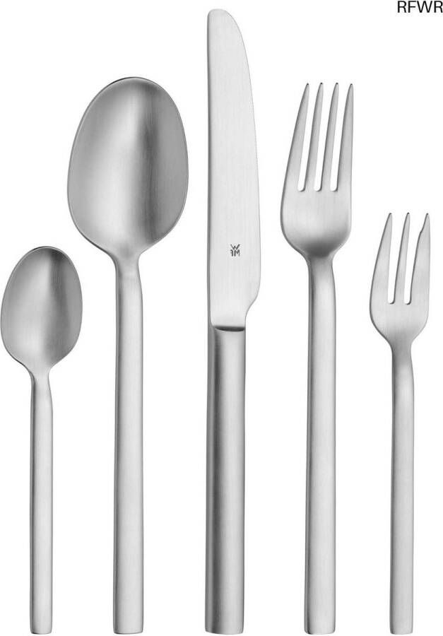 RFWR Ergonomische 60-delige Bestekset voor 12 Personen van Cromargan 18 10 RVS Vaatwasmachinebestendig