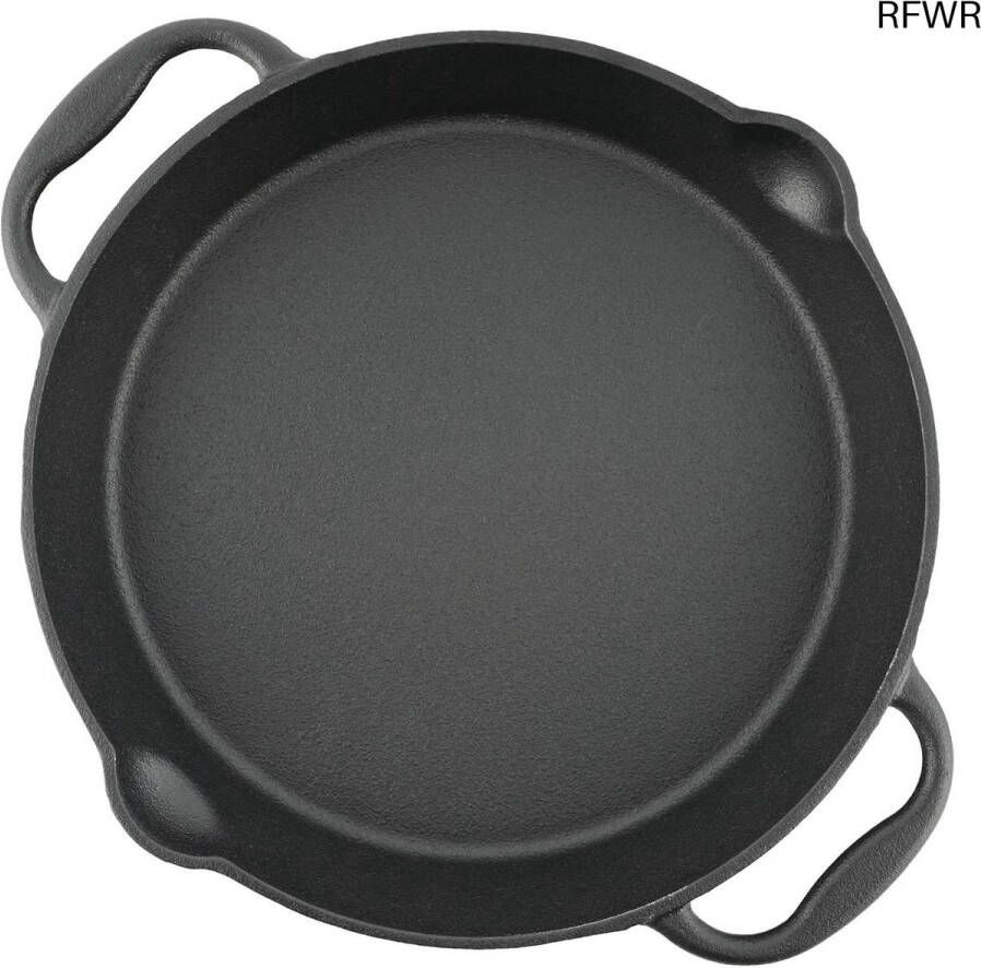 RFWR Gietijzeren grillpan met handgrepen en schenktuiten 20 cm