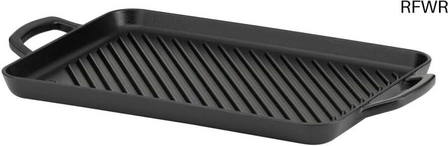 RFWR Gietijzeren Grillplaat voor Inductie 35 x 25 cm Hittebestendig tot 300 °C