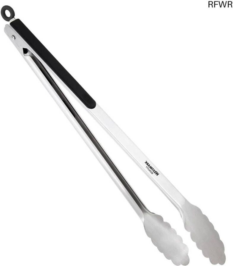 RFWR Grilltang van RVS met Antislip Handgrepen 37 7 cm