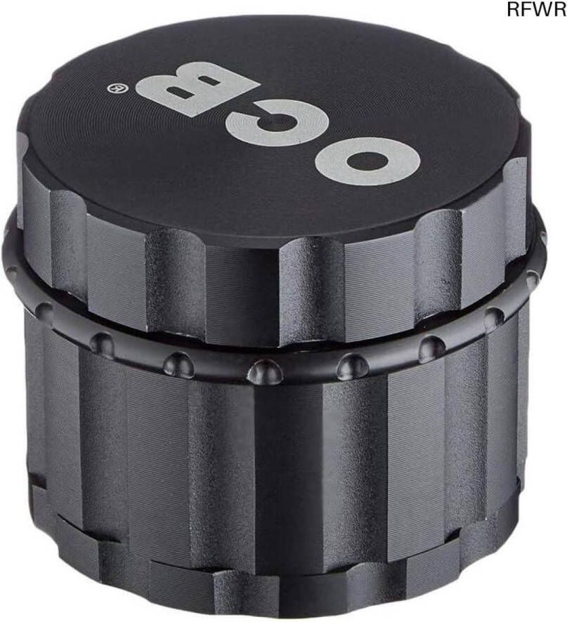 RFWR Grinder Kruidenmolen 50 mm 4-delig Aluminium Mat Zwart met Diamantgeslepen