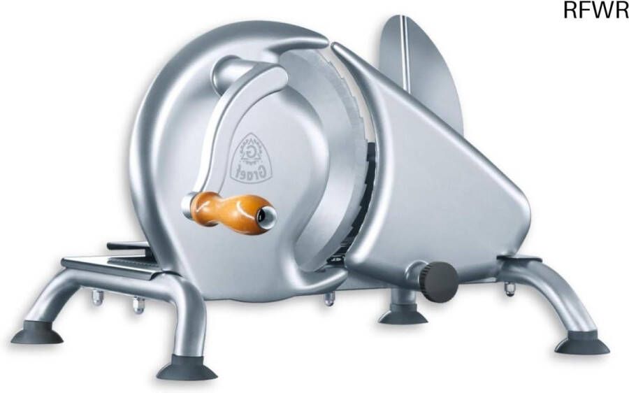 RFWR Handmatige allessnijder Gekarteld roestvrijstalen mes met houten handvat