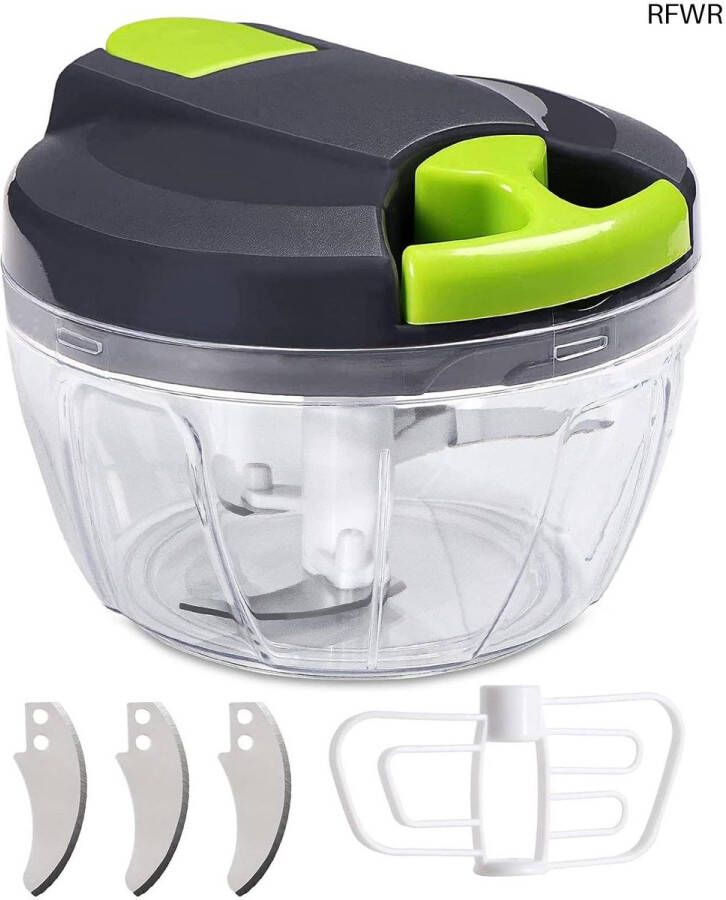 RFWR Handmatige Hakmolen 520 ml Uienhakker en Groente Menger voor Makkelijk Hakken