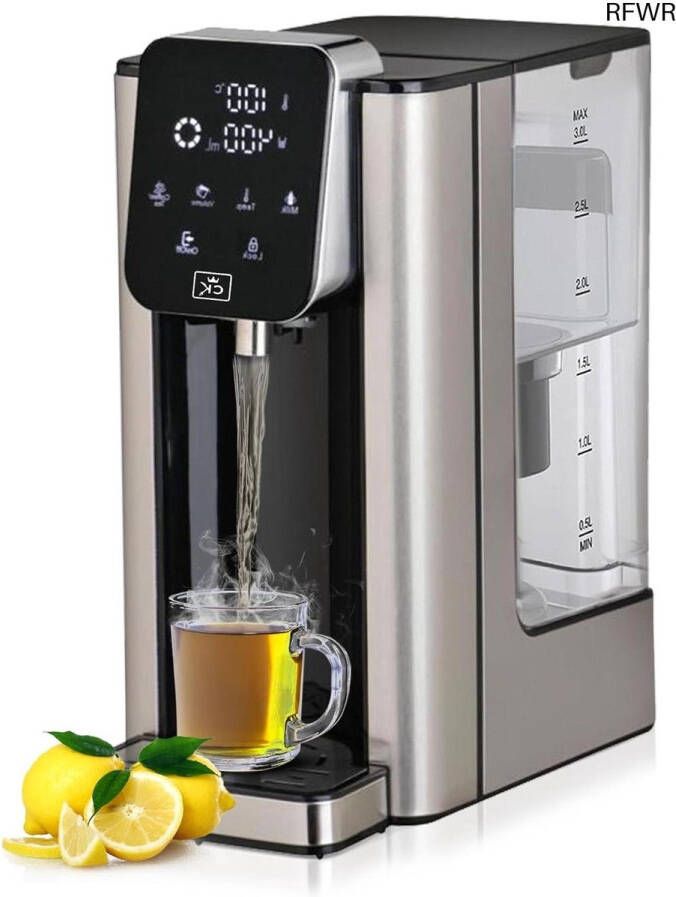 RFWR Heetwaterdispenser 3.0L Touch Display Warm Waterdispenser Instant Waterkoker Heetwatertap met Filter