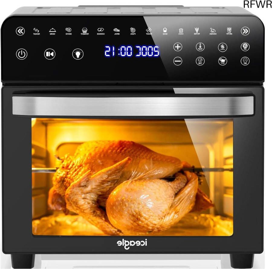 RFWR Heteluchtfriteuse XXL 15L met 13 programma's Gezond koken en energie besparen