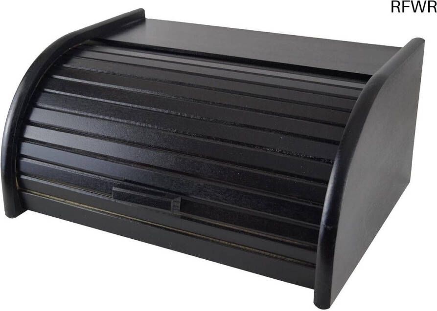 RFWR Houten broodtrommel met roldeur voor het bewaren van brood en broodjes