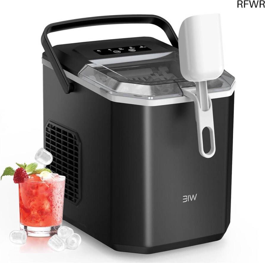 RFWR IJsblokjesmachine 1.5L Snel en compact 9 ijsblokjes in 6 minuten