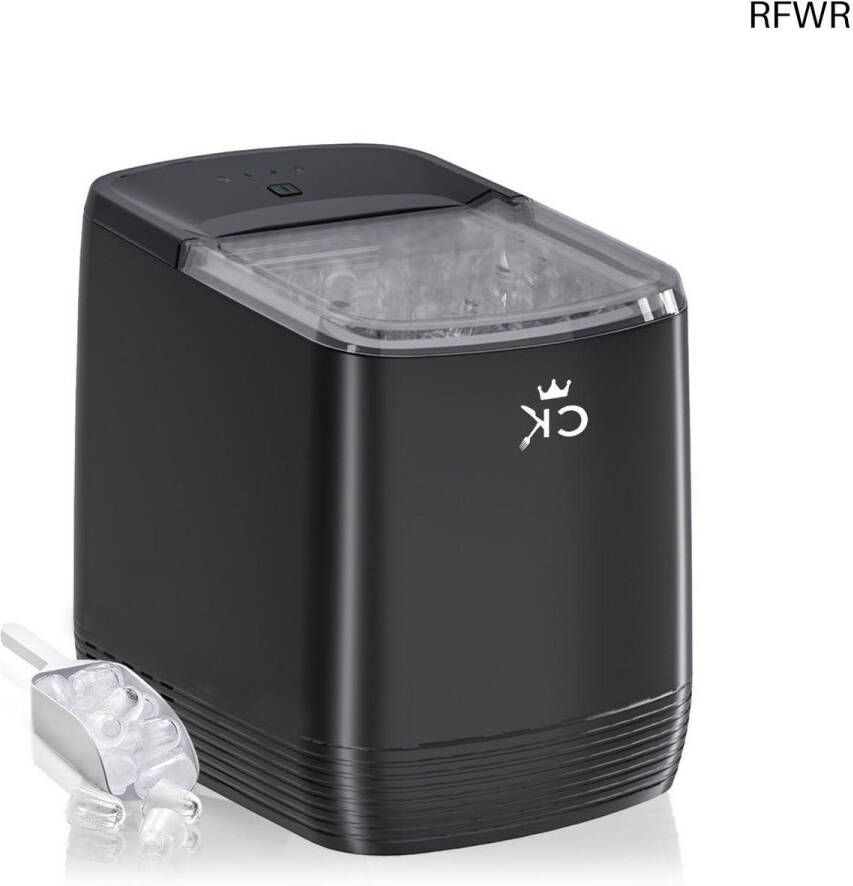 RFWR IJsblokjesmachine 25KG 24H 9 Blokjes per 3 Min Grote en Kleine IJssectie Vol- en Watertekort Indicator Energiezuinig en Stil