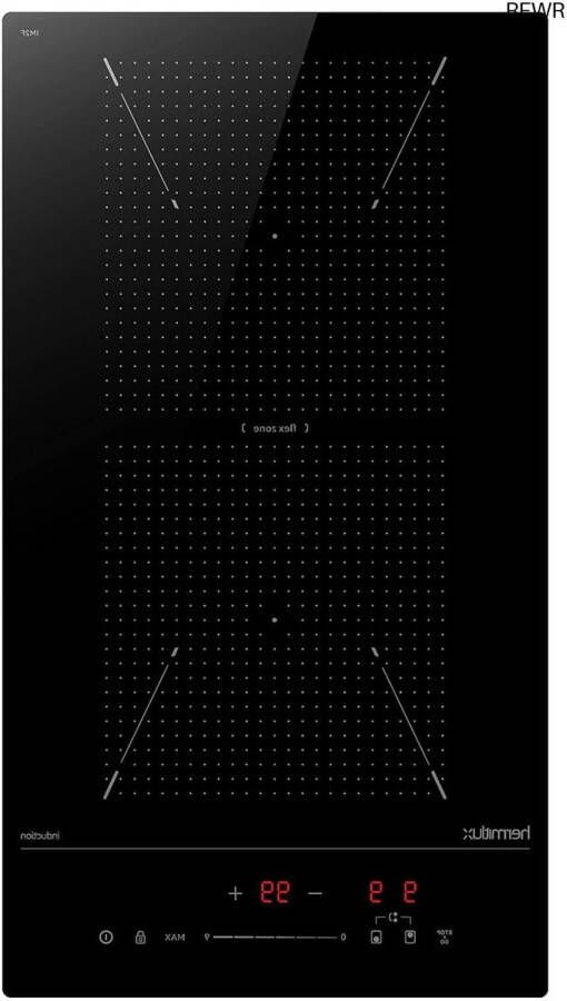 RFWR Inductiekookplaat met flexibele zones en 9 vermogensniveaus 30 cm 3500 W