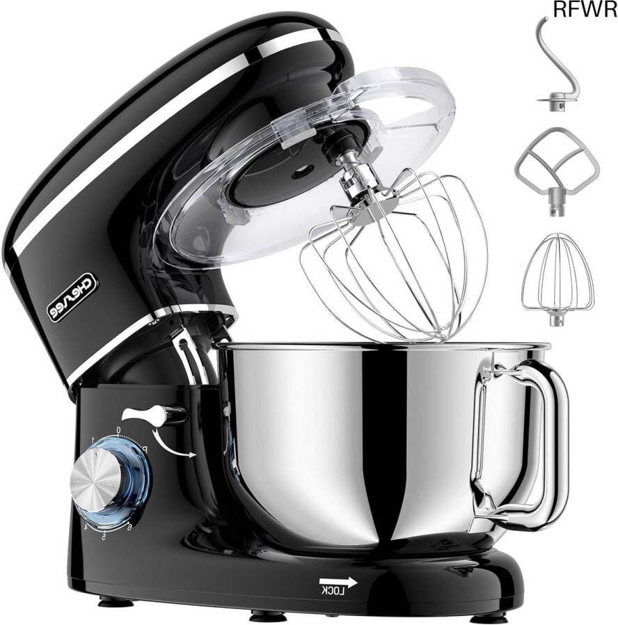 RFWR Keukenmachine 1500W Zwart Voor het Maken van Gezonde Maaltijden