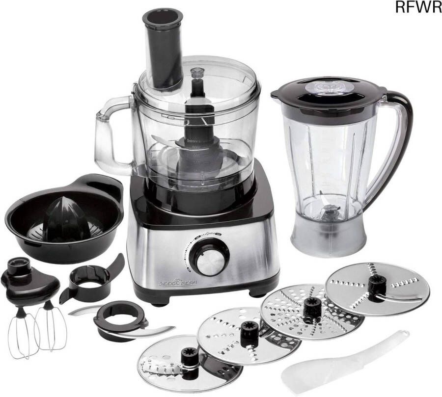 RFWR Keukenmachine 3-in-1 met Blender en Citruspers 1200W Hakken Raspen en Kneden 11 Accessoires