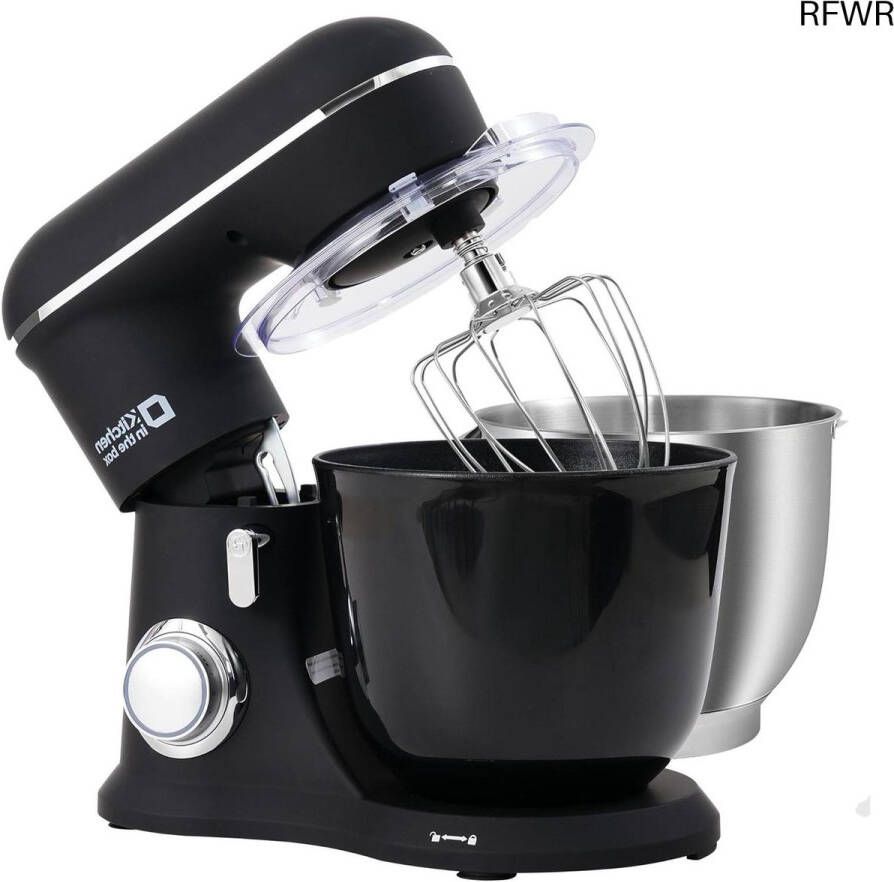 RFWR Keukenmixer 1 5 liter met 10 snelheden en 2 mengkommen – Ergonomisch ontwerp voor dagelijks gebruik