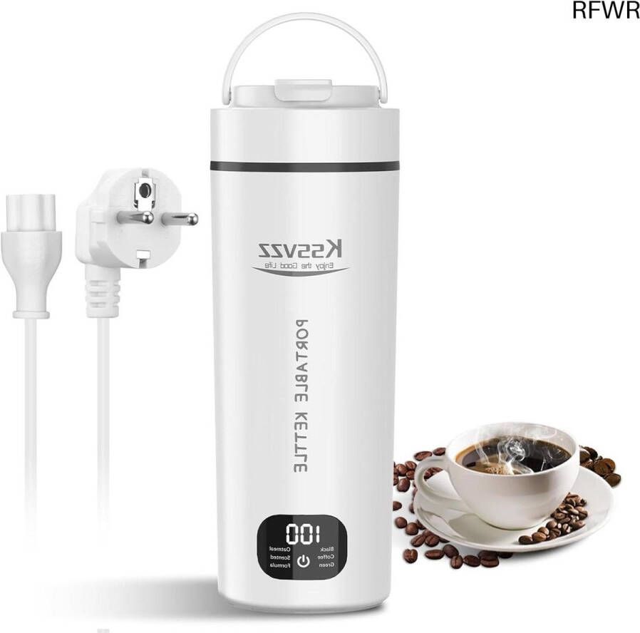 RFWR Klein draagbare waterkoker met 6 temperatuurinstellingen en automatisch uitschakelen