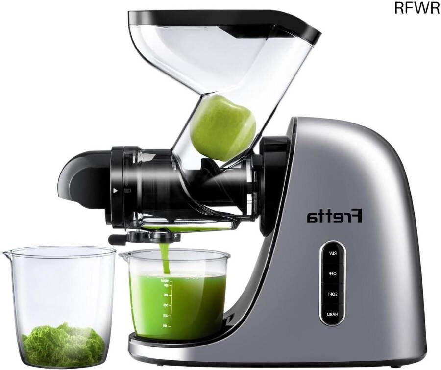 RFWR Koude Pers Slow Juicer voor Groenten en Fruit Elektrische Sapcentrifuge met 76 mm Vulopening