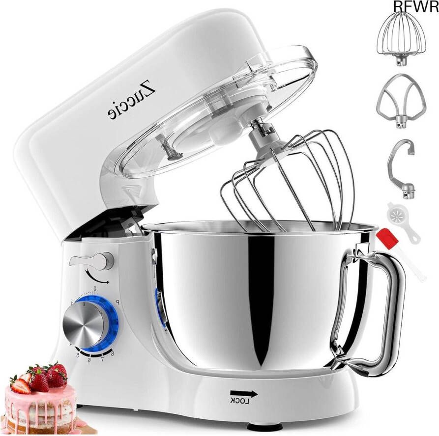 RFWR Krachtige Keukenmachine met 5L RVS Kom en 8 Snelheden voor Perfecte Bereidingen