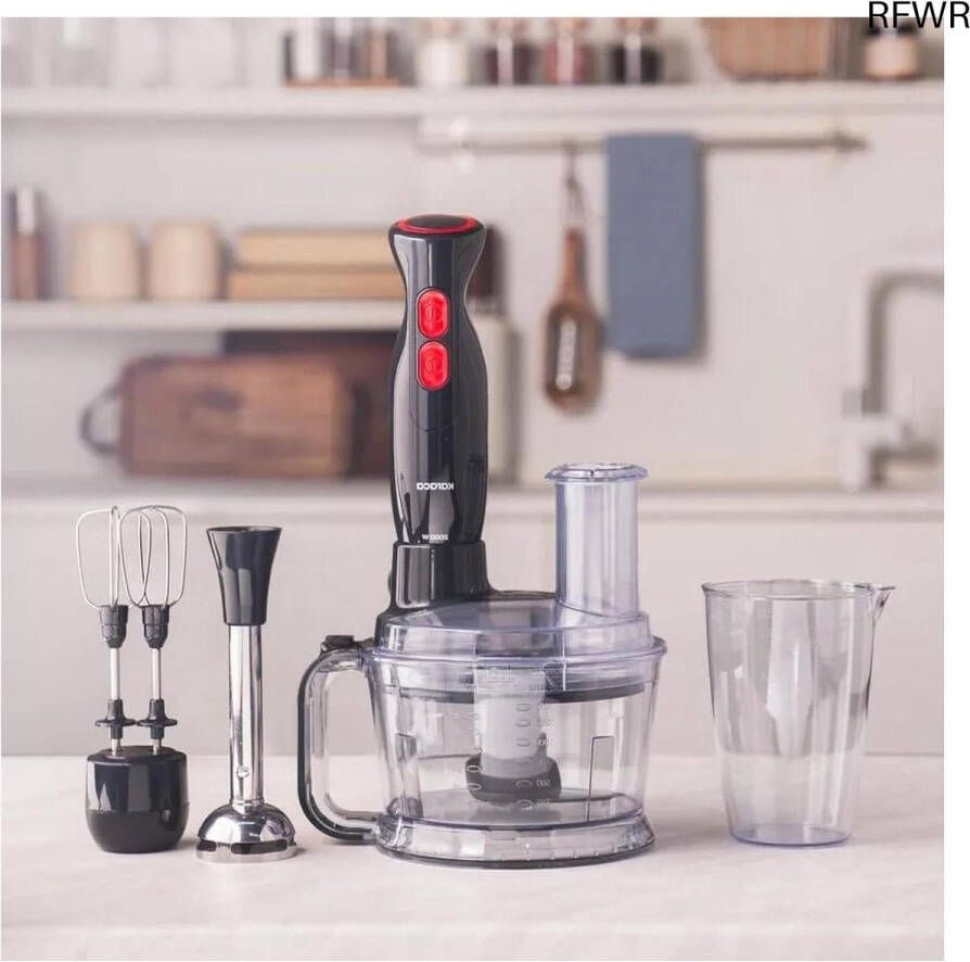 RFWR Krachtige Keukenrobot voor Veelzijdige Toepassingen 2000 W Zwart en Zilver