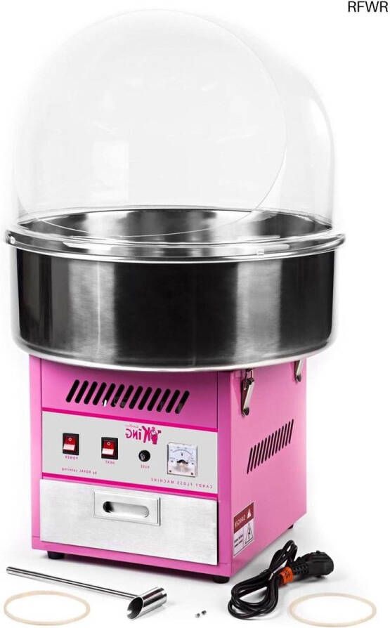 RFWR Krachtige Suikerspinmachine 1200W 60 Sec per Portie Met Spatbescherming en Grote Pot