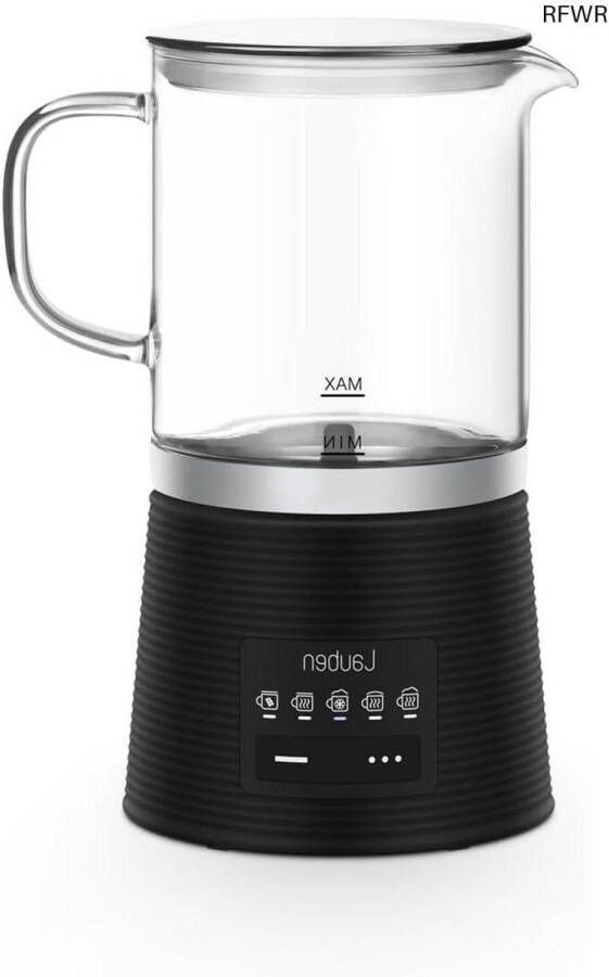 RFWR Melkopschuimer met Glazen Reservoir Ideaal voor Warm en Koud Opschuimen