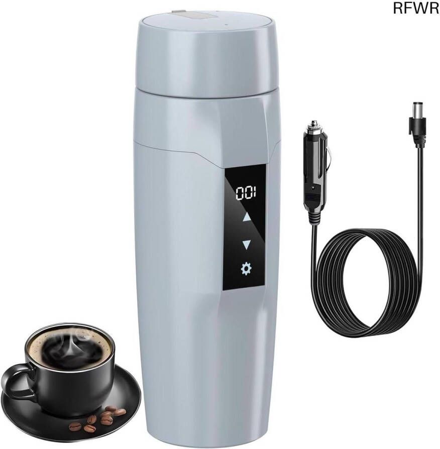 RFWR Mini elektrische waterkoker met temperatuurregeling 40-100°C Draagbare en lekvrije waterbeker