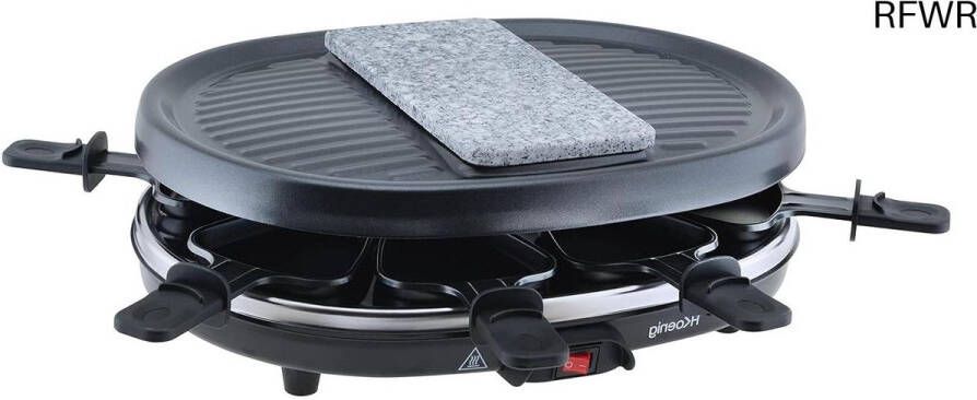 RFWR Multifunctioneel Gourmetstel voor 8 Personen met Granietsteen en Grill